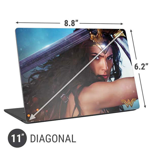 DC Comics Wonder Woman Battle Ready Poster Universal Laptop 11in (8.8 x 6.2in) Skin